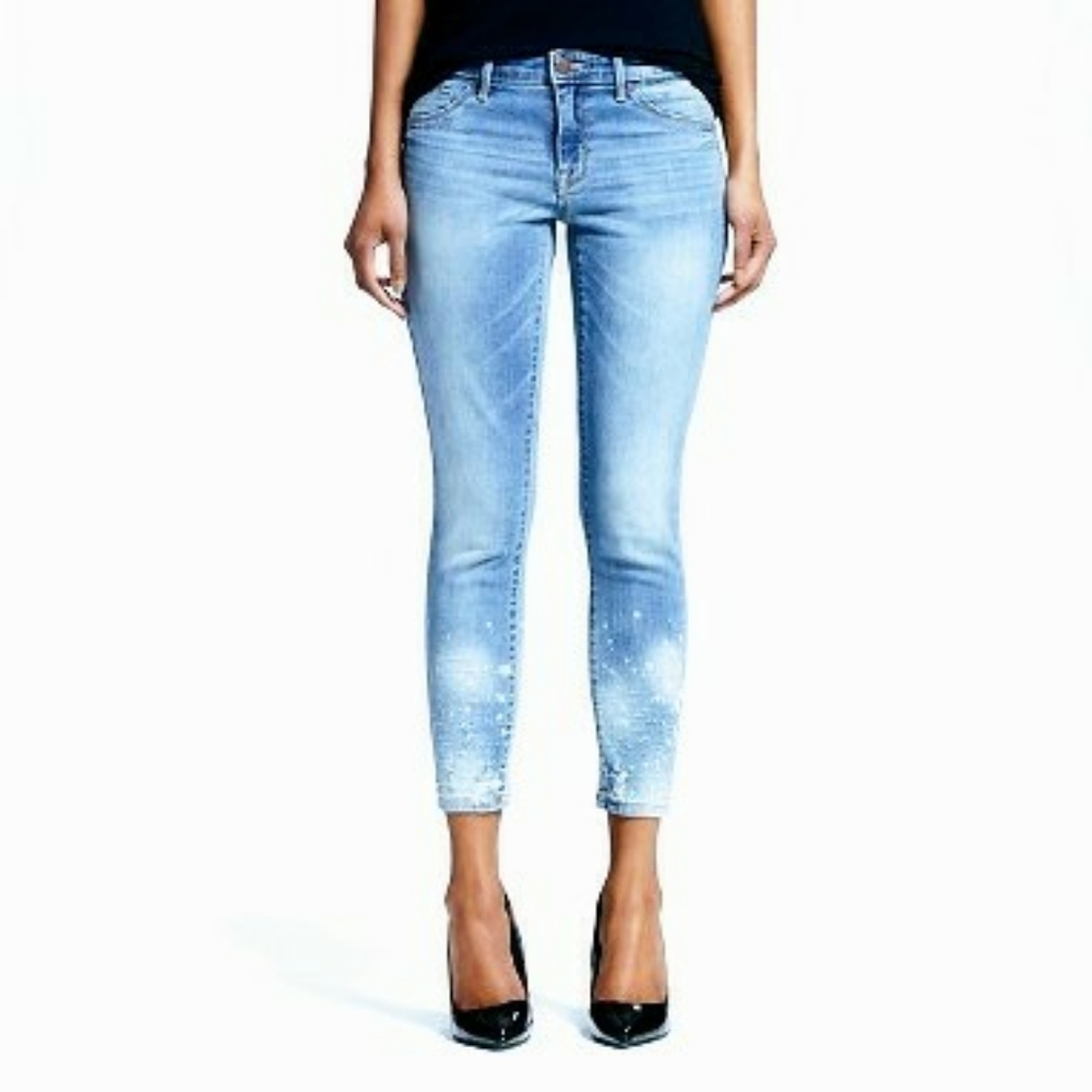 EUC Size 8/29 Light Wash Mid-Rise Crop Jegging